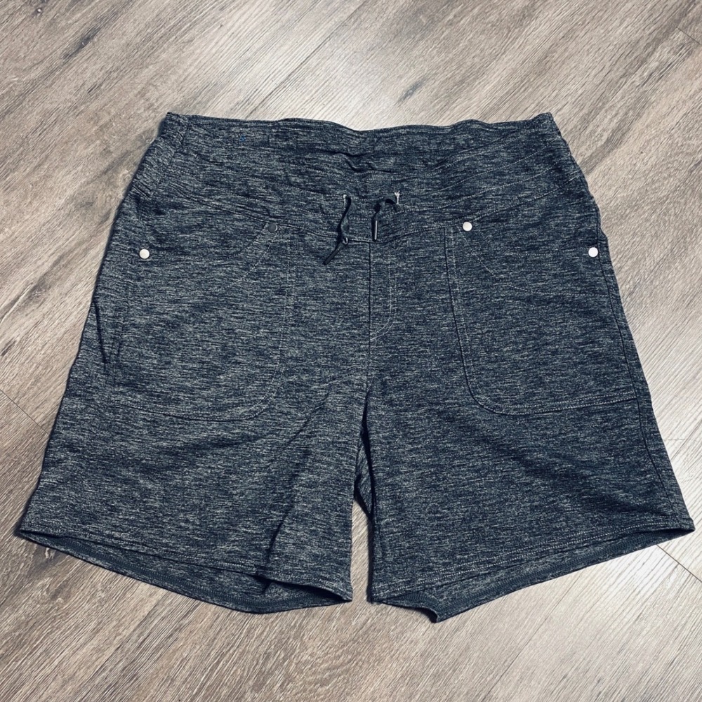 Kuhl Women Charcoal Gray Heather Hiking Shorts Size 10 Drawstring Active Stretch